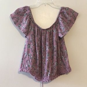 Aeropostale Pink Flowery Top